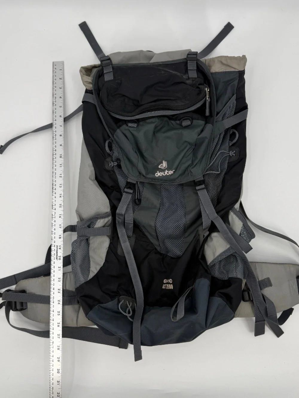 Deuter ACT Zero 60L + 10L Aircontact Backpacking Pack Gray Black Hiking Rucksack